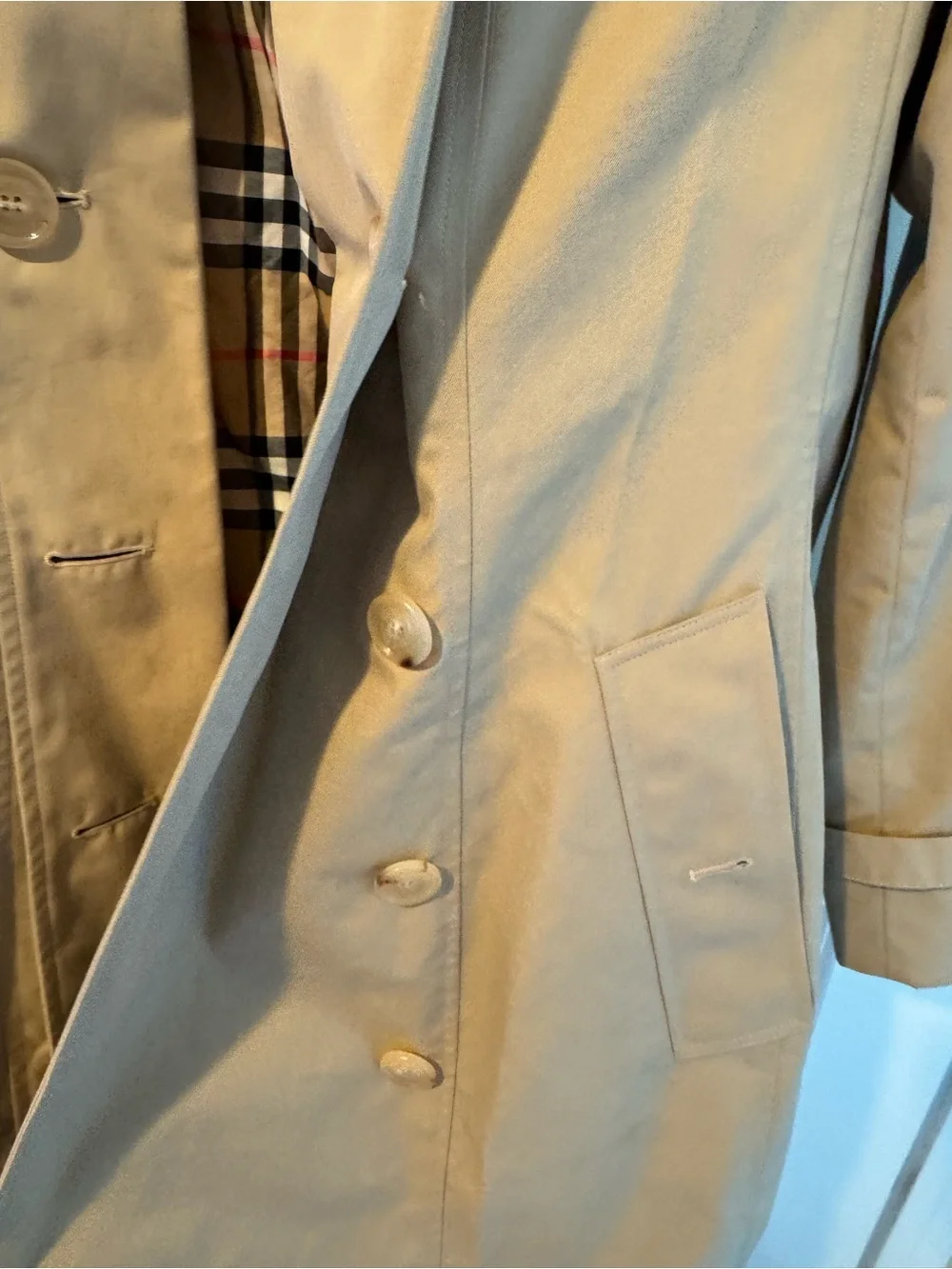 Burberry Chelsea Mid-Length Trench Coat Honey Tan - Picture 6 of 7